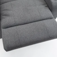 HOMCOM Riser Recliner Chair with Massage and Heat, Linen Electric Lift Armchair for Elderly with Spring Cushion, Dark Grey(m-13)