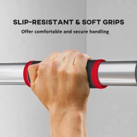 SPORTNOW Doorway Pull Up Bar, No Screws Door Frame Chin Up Bar, Adjustable Length (75-92cm) for Home Gym Workout, Max Load 200kg(m-7)