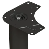 HOMCOM Conjunto de 4 Pés de Mesa em Metal Estilo Industrial com Parafusos Auto-roscantes e Patins Reguláveis 73x6x6 cm Preto(m-9)