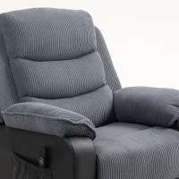 HOMCOM Riser Recliner Chair for Elderly, Electric Power Lift Recliner Armchair, Corduroy PU Leather Patchwork, Brown(m-11)