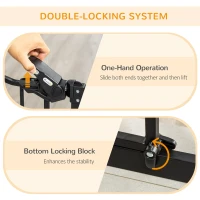 PawHut Extra Tall Pet Gate, Indoor Dog Safety Gate, with Cat Flap, Auto Close, 74-101cm Wide - Black(m-4)