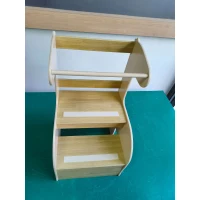 AIYAPLAY Wooden Kitchen Step Stool, Giraffe Step Stool with Guard Rail, Anti-Slip Feet, for Kitchen, Bedroom, Bathroom, Yellow(m-15)