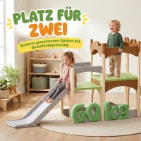 AIYAPLAY Zjeżdżalnia dziecięca 5 w 1 do domu i na zewnątrz, zjeżdżalnia dla niemowląt ze ścianką wspinaczkową, platformami, schowkiem 3-6 lat(m-7)