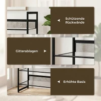 HOMCOM Schoenenrek met 4 planken, 72 x 30 x 82,7 cm, zwart(m-6)