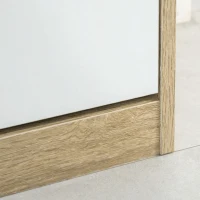 HOMCOM Dulap pentru Pantofi Slim, Economisitor de Spațiu, cu 2 Sertare pentru 8 Perechi de Pantofi, 62.5x26x81 cm, Lemn și Alb(m-7)