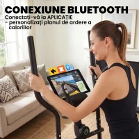 Bicicletă Eliptică SPORTNOW pentru Acasă, Silențioasă și Magnetică, Compatibilă cu Aplicații(m-4)