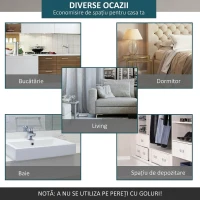 HOMCOM Kit pentru ușă culisantă în stil rustic cu șină de 200cm și role, negru(m-4)
