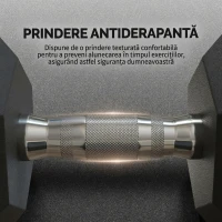 HOMCOM 2x15KG Gantere Hexagonale din Cauciuc Greutăți Portabile pentru Acasă(m-5)