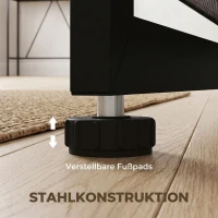 HOMCOM Schoenenrek met 4 planken, 72 x 30 x 82,7 cm, zwart(m-5)