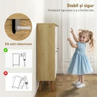 HOMCOM Dulap Slim Modern pentru Pantofi cu 4 Sertare Rabatabile, Capacitate 20 Perechi de Pantofi, 105x24x92.5 cm, Alb(m-7)