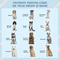 PawHut Cușcă impermeabilă din PP pentru câini cu acoperiș înclinat și ușă de acces, 84,2x98,2x82 cm, gri(m-7)