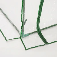 Outsunny Seră de grădină în formă de tunel din oțel cu acoperire din PVC, 200x100x80 cm, transparentă și verde(m-7)