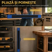 DURHAND Set 2 Capre de Lucru Pliabile, Suprafață Antiderapantă din Cauciuc, Capacitate 250 kg, Albastru(m-6)