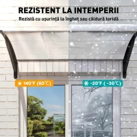 Outsunny Copertina Exterior Curbata – Cu Panouri din Policarbonat(m-6)