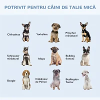 PawHut Cușcă Metalică pentru Câini, Pliabilă, cu 2 Uși și Încuietori de Siguranță, Ideală pentru Transport Auto sau Dresaj în Casă, 76x46x52 cm(m-16)