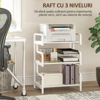 Homcom Rafturi Depozitare – 3 Niveluri, Metal Stil Industrial(m-4)