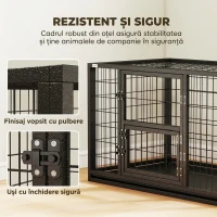 PawHut Cușcă pentru Câini Robusta, 94x60x64 cm, cu Tavă Detașabilă.(m-4)