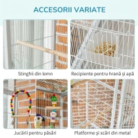Pawhut Cusca Pasari 3 Niveluri – Cu Roti, Scari & Accesorii Incluse(m-5)