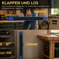 DURHAND set van 2 werkbokken, belastbaar tot 250 kg, metaal, blauw(m-6)