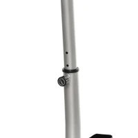 HOMCOM stepper met handvat fitness hometrainer voor thuis, klein fitnessapparaat voor been- en bodemtraining met LCD-scherm, instelbare snelheid Metaal ABS Zwart + Zilver 55 x 53 x 118-128 cm(m-11)