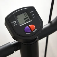HOMCOM stepper met handgrepen trainingsriemen sidestepper hometrainer LCD-display staal(m-4)