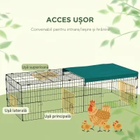 PawHut Cusca pentru Animale Mici, 185x75x50cm Verde(m-5)