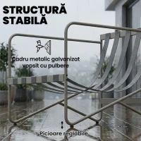 Outsunny Set de Grădină cu 4 Piese, Canapea, 2 Fotolii și Măsuță de Cafea Roz(m-7)