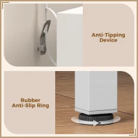 HOMCOM Meuble à Chaussures 12 Paires, Armoire à Chaussures, 2 Tiroirs Rabattables, Portes Miroirs, Blanc(m-8)