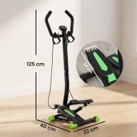 HOMCOM Twister Stepper, Step Machine w/ Resistance Bands, LCD Display and Handlebar, Steppers for Exercise Workout Home Gym Office(m-3)