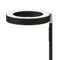 HOMCOM 42W LED vloerlamp dimbaar, 3 kleurtemperaturen, uplighter met verstelbare ringkop, zwart(m-12)