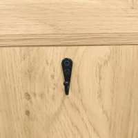 HOMCOM Smalle schoenenkast met klepdesign en 3 vakken, lichtbruin(m-11)