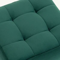 HOMCOM Repose-Pied Salon, Ottoman, Siège Rembourré en Tissu avec Pieds en Bois, 27 x 27 x 26 cm, Vert Foncé(m-9)