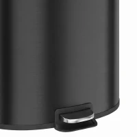 HOMCOM 40 L keuken-pedaalemmer met soft-close, open-blijfstand, uitneembare binnenemmer en RVS behuizing, zwart(m-11)