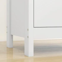 HOMCOM Ladekast met 5 lades, met zwarte grepen, voor slaapkamer en woonkamer, 50 x 35 x 90 cm, wit(m-12)