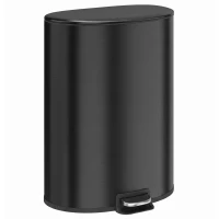 HOMCOM 40 L keuken-pedaalemmer met soft-close, open-blijfstand, uitneembare binnenemmer en RVS behuizing, zwart(m-14)