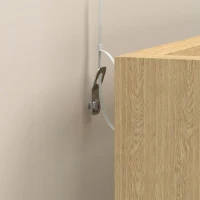HOMCOM Smalle schoenenkast met klepdesign en 3 vakken, lichtbruin(m-13)