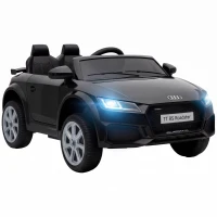 AIYAPLAY 12V Audi TT RS Licensed Electric Car, Electric Ride On Toy with Remote Control, Dual Motors, 4-Wheel Suspension, Black(m-1)