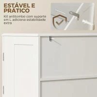 HOMCOM Armário Despenseiro de Cozinha com Prateleiras nas Portas e 2 Gavetas Móvel Auxiliar 58x38x120 cm Branco(m-7)