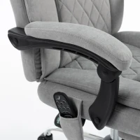 HOMCOM Office Chair with 6-Point Vibration Massage and Heat, Executive Computer Desk Chair with High Back, Reclining, Grey(m-10)