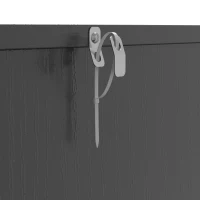 HOMCOM Meuble machine à laver, armoire machine a laver et sèche-linge avec 2 compartiments ouverts, 96 x 60 x 90,5 cm, noir(m-10)