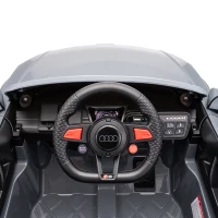 AIYAPLAY 12V Audi TT RS Licensed Electric Car, Electric Ride On Toy with Remote Control, Dual Motors, 4-Wheel Suspension, Grey(m-13)