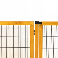 PawHut Hondenhek, Opvouwbaar, 432 x 36 x 70 cm, Dennenhout, Geel(m-10)