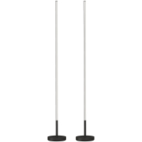 HOMCOM Lot de 2 Lampadaires d'Angle LED 1450lm Lampe d'Angle Dimmable 150cm 3 Niveaux de Luminosité Interrupteur au Pied Noir
