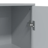 HOMCOM Keukenkast met 5 niveaus, opbergkast met verstelbare planken, voor woonkamer, keuken en voorraadkast, hout, grijs(m-10)