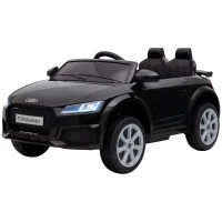 AIYAPLAY 12V Audi TT RS Licensed Electric Car, Electric Ride On Toy with Remote Control, Dual Motors, 4-Wheel Suspension, Black(m-15)