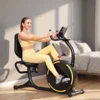 SPORTNOW Bicicletă Fitness Orizontală Magnetică cu Spătar și Monitor LCD(m-9)