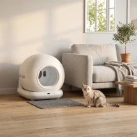 PawHut Zelfreinigende kattenbak XL 72L met HD-camera, app-bediening en afvalzak, voor katten van 1-12 kg(m-9)