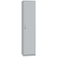 HOMCOM Keukenkast met 5 niveaus, opbergkast met verstelbare planken, voor woonkamer, keuken en voorraadkast, hout, grijs(m-15)