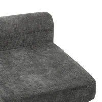 HOMCOM Modulaire hoek-slaapbank, omvormbaar, zacht design zonder harde randen, 76 cm zitdiepte, hoogdicht schuim, donkergrijs(m-12)