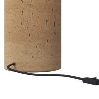 HOMCOM Vintage tafellamp E27 met stoffen kap en snoerschakelaar, 48 cm, beige(m-11)